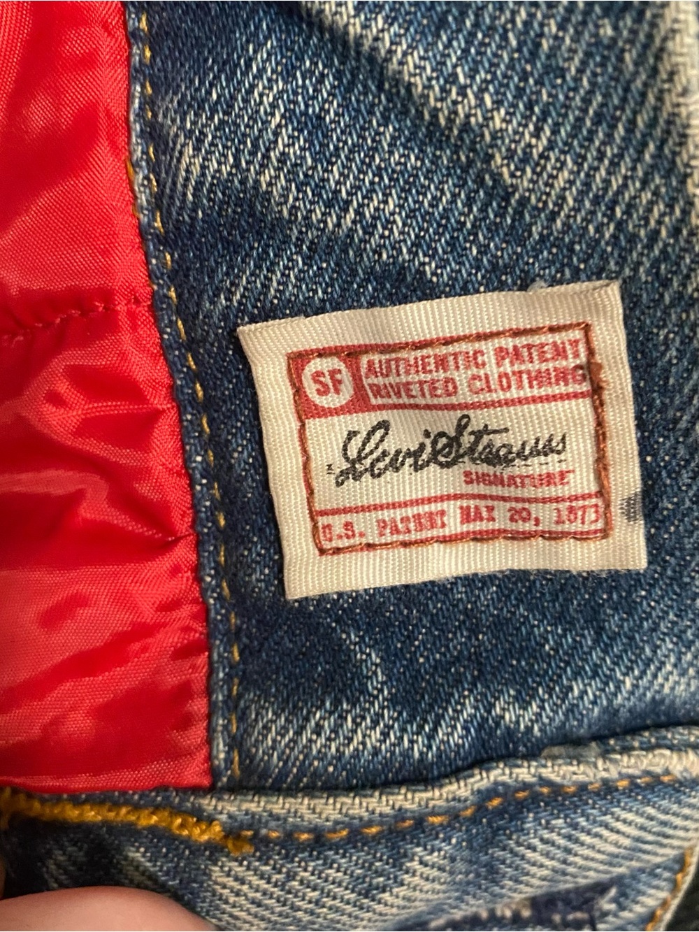 Levi Strauss & Co Men’s L ? Sherpa Lined Denim Trucker Jean Jacket Blue Y2K - Picture 5 of 9